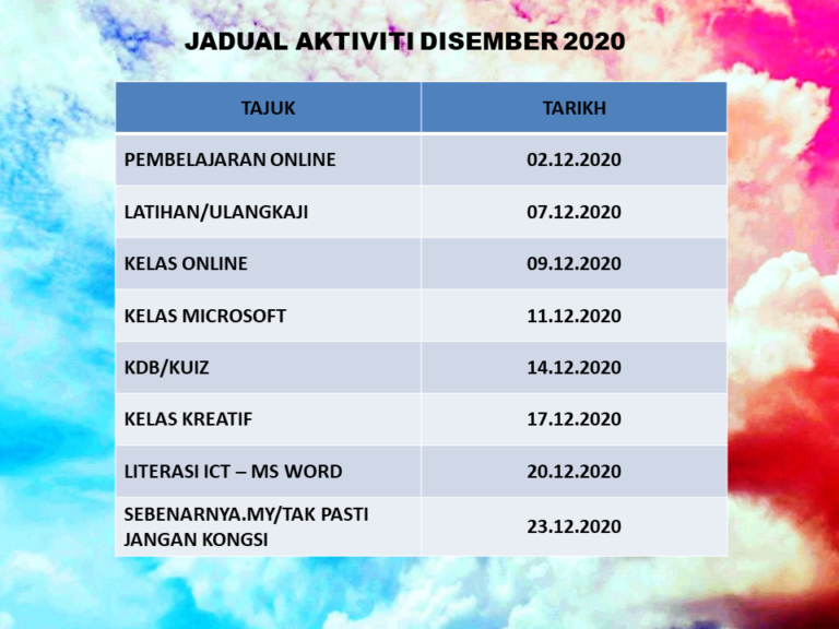jadual aktvt okt 2020