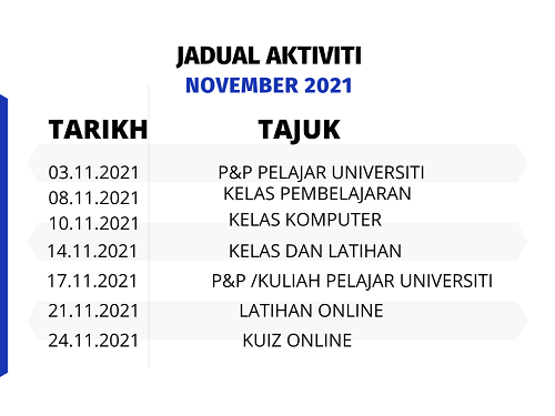 JADUAL AKTIVITI