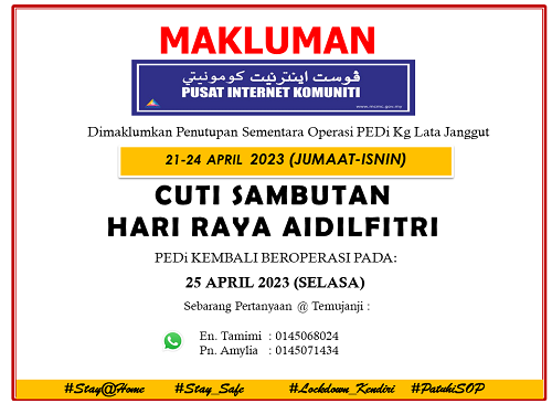 notis tutup pik hari raya